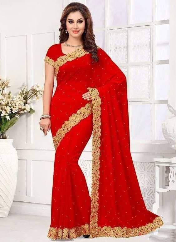 Indian Weightless Georgette Red